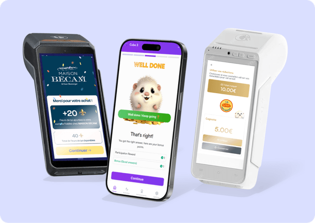 White label mobile app customization showing branded loyalty app interface